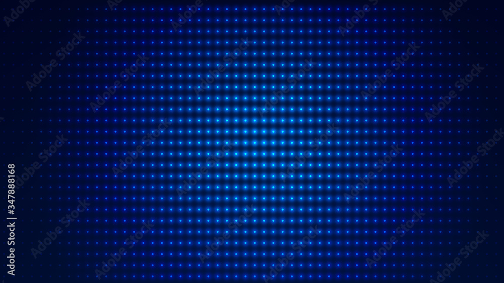 Dot blue pattern screen led light gradient texture background. Abstract  technology big data digital background. 3d rendering.