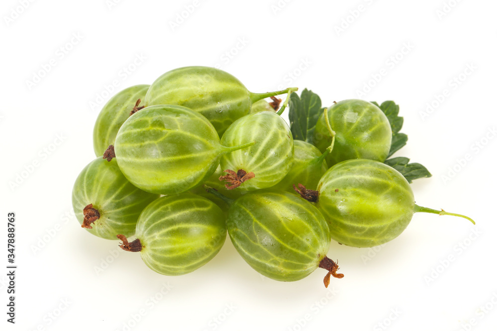 Fresh ripe green sweet gooseberry Fresh ripe green sweet gooseberry