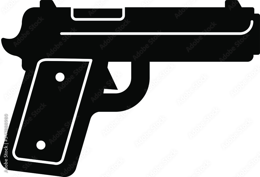 Fototapeta ikona pistoletu