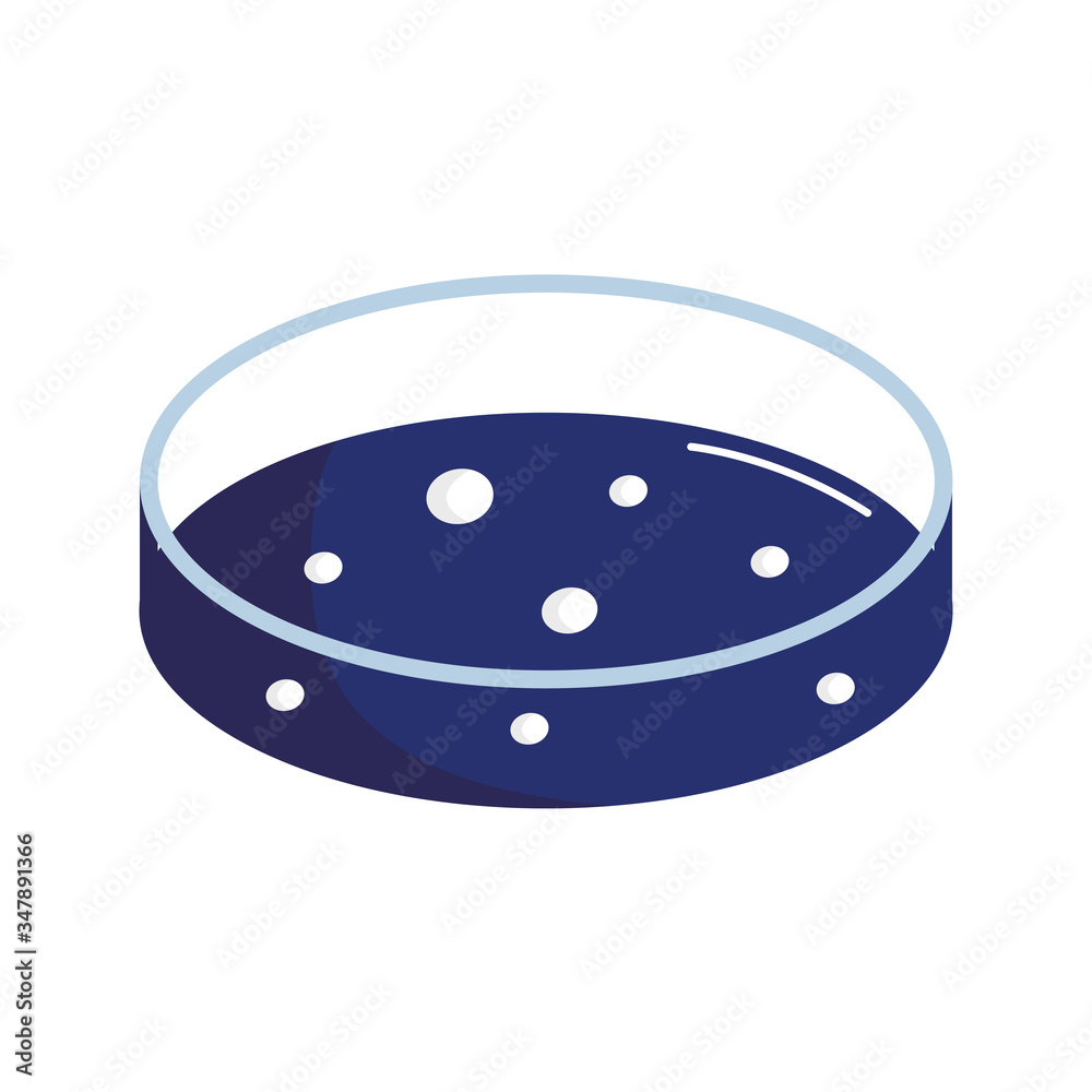 Isolated chemistry plate flat style icon vector design Isolated chemistry plate flat style icon vector design