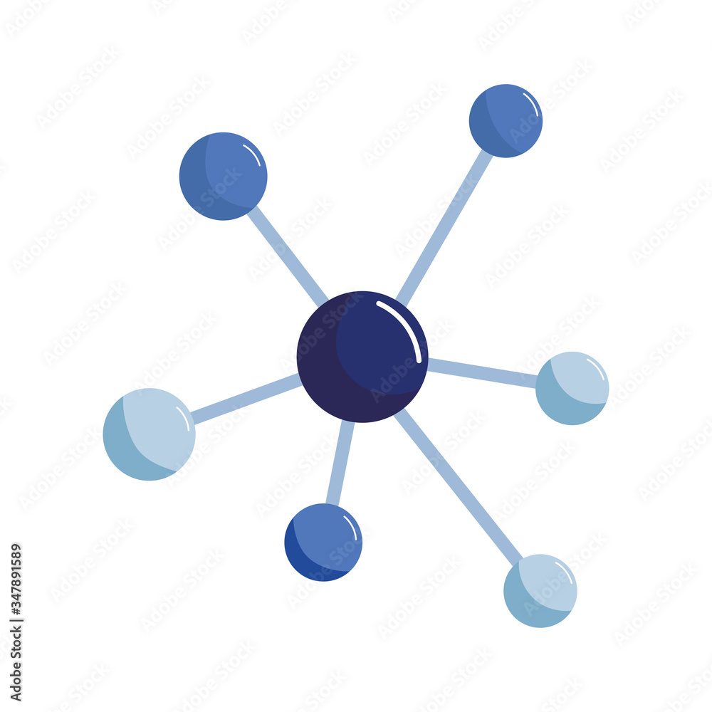 Isolated atom flat style icon vector design Isolated atom flat style icon vector design
