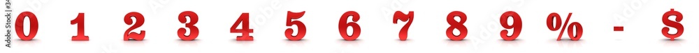 numbers 3d red percent sign dollar symbol minus sale discount numbers 0 1 2 3 4 5 6 7 8 9 set numbers 3d red percent sign dollar symbol minus sale discount numbers 0 1 2 3 4 5 6 7 8 9 set