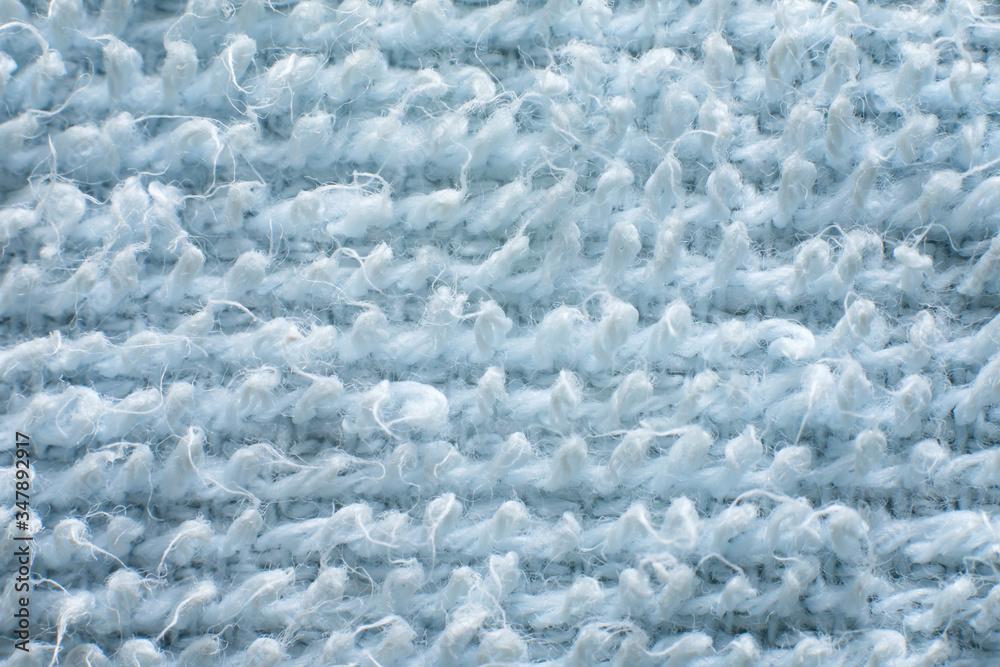 Macro photo of light blue towel texture background. Macro photo of light blue towel texture background.