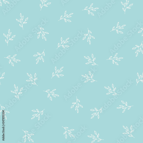 white patterns on a blue background, decorative paper, gift wrap, light ornament on a blue background
