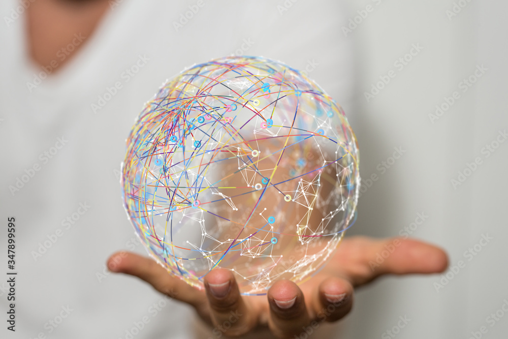  Digital Network and data concept.