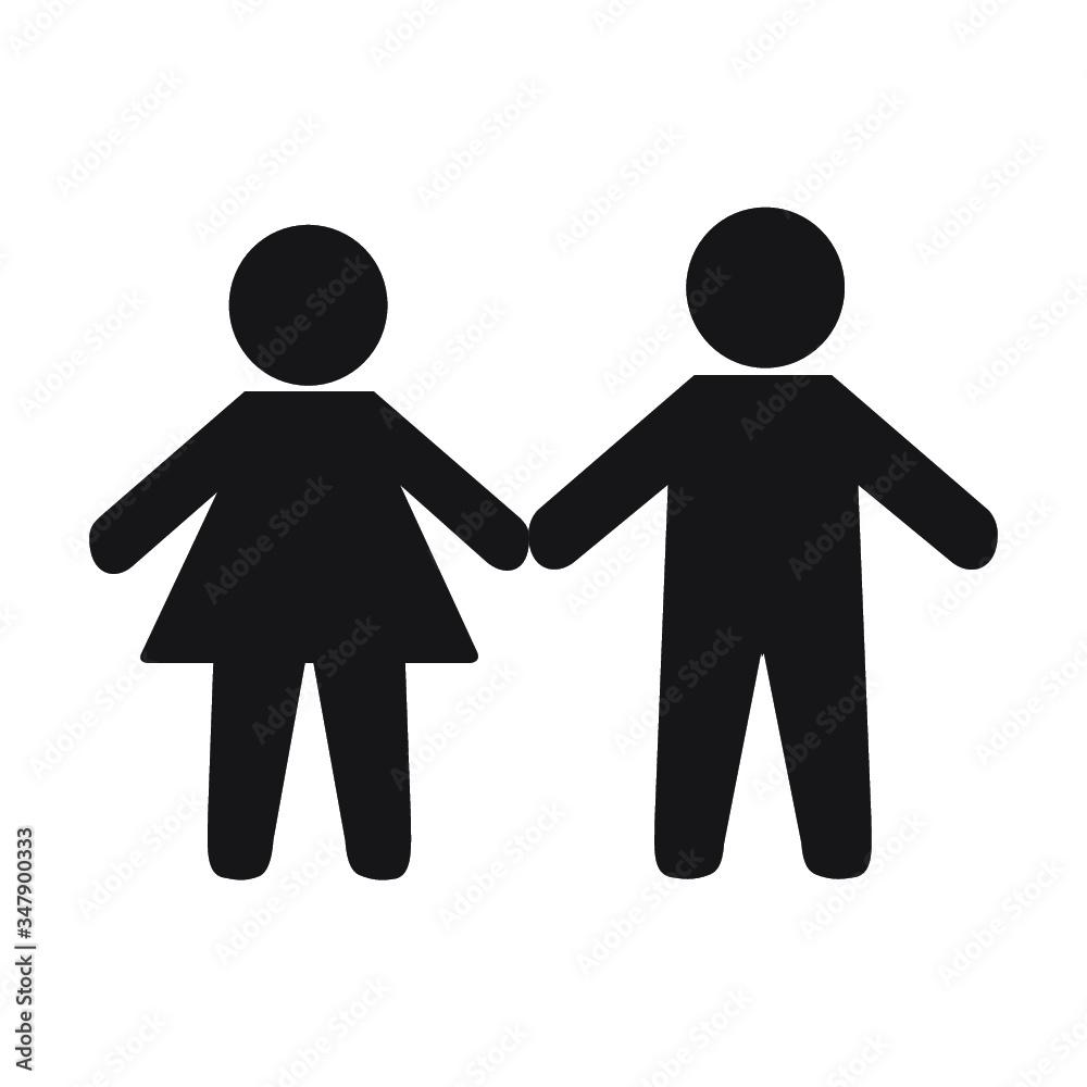 User man and woman icon profile flat design illustration User man and woman icon profile flat design illustration