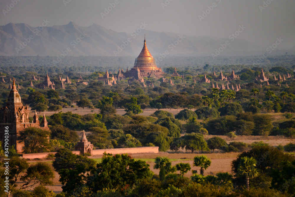 Thousand-year-old temples in Bagan, the area that eventually became Myanmar