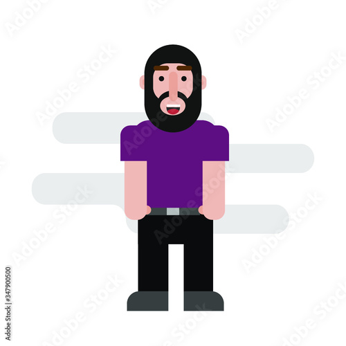 Man illustration,flat design