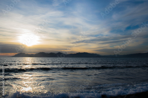 Fototapeta Naklejka Na Ścianę i Meble -  Sunset on the Mediterranean Sea