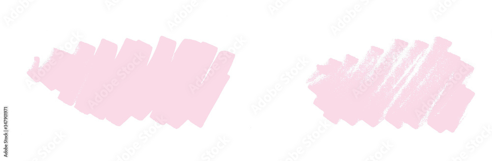 pink marker spot on a white background. Background for the name