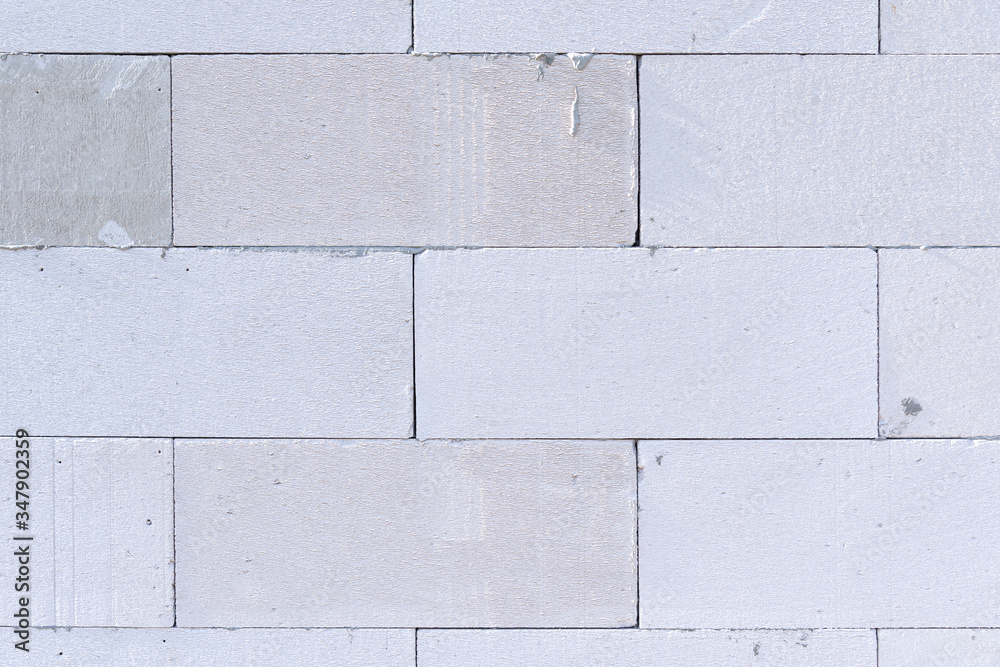 Obraz premium background texture of white Lightweight Concrete block, raw material for industrial wall