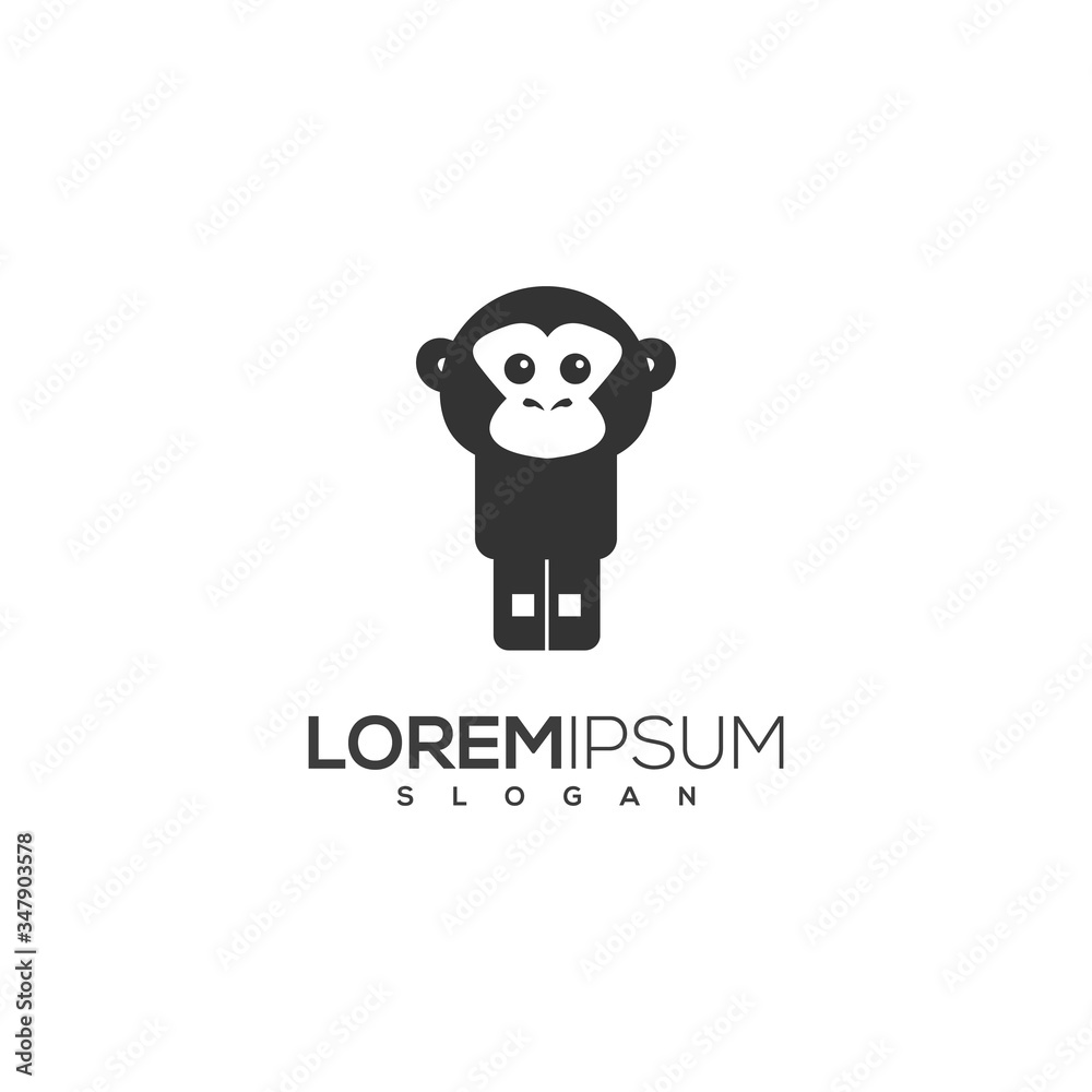 Vector Monkey icon. Vector Monkey icon.