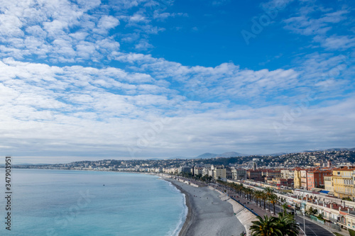 Azure coast in Nice, French Riviera