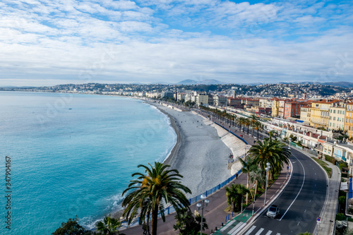 Azure coast in Nice, French Riviera © Anastasija