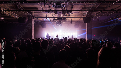 crowd in front of a live music show