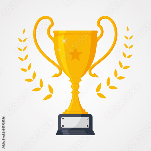 Best collection icon symbol championship or competition trophy with star