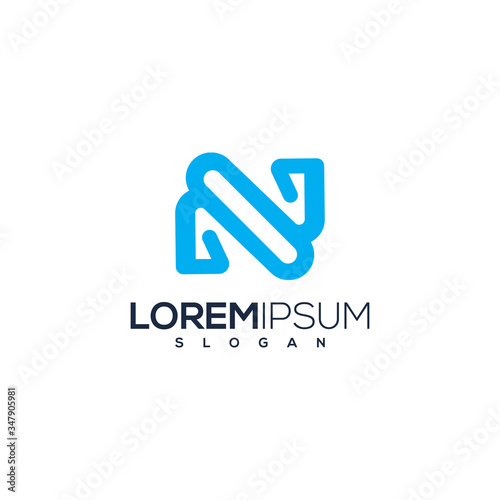 Creative Letter N Logo design vector template. photo