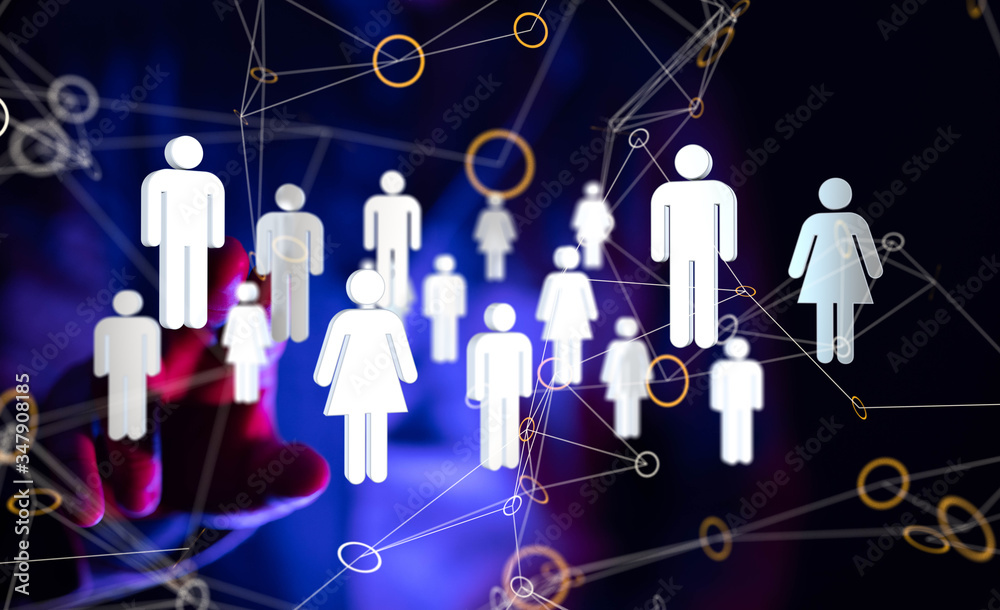 network people silhouettes network team. network people silhouettes network team.