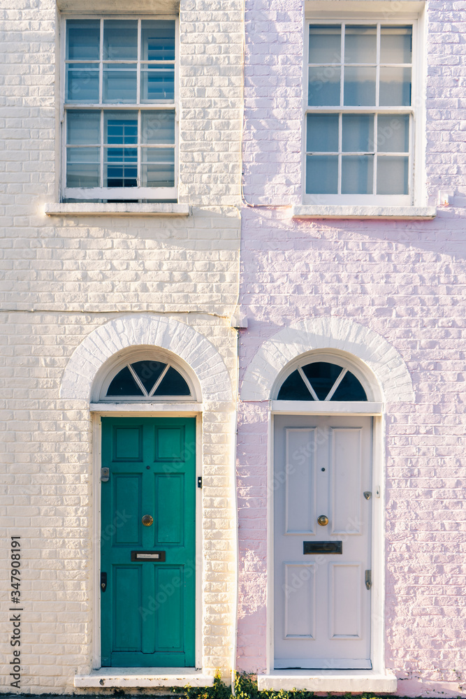 Cozy pretty doors in london village