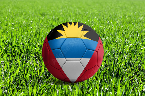 Antigua and Barbuda Flag on Soccer Ball