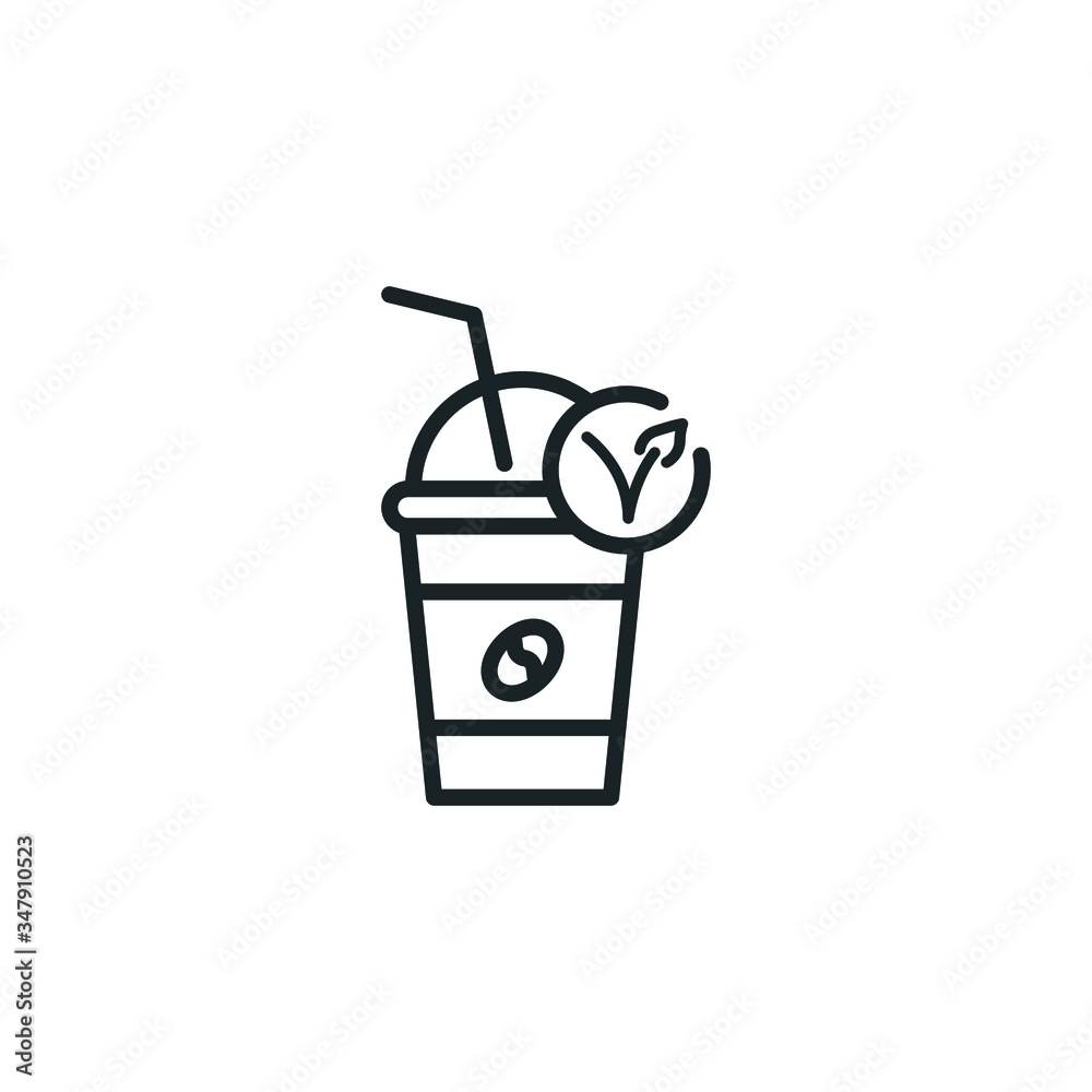 Coffee cup icon vector isolated on white background. Plastic Coffee cup icon- for app, label, logo, menu and web site Coffee cup icon vector isolated on white background. Plastic Coffee cup icon- for app, label, logo, menu and web site