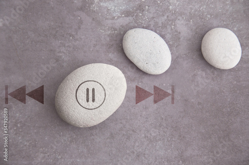 Pause and reflect zen concept