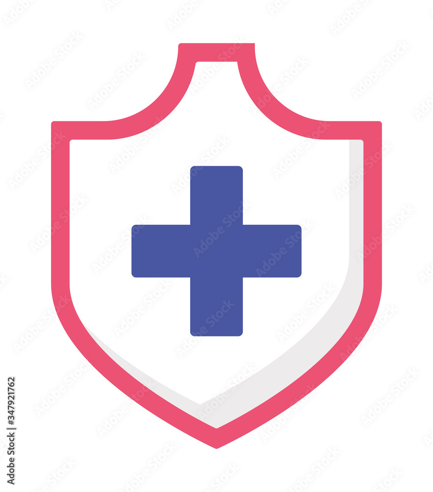 Cross inside shield vector design Cross inside shield vector design
