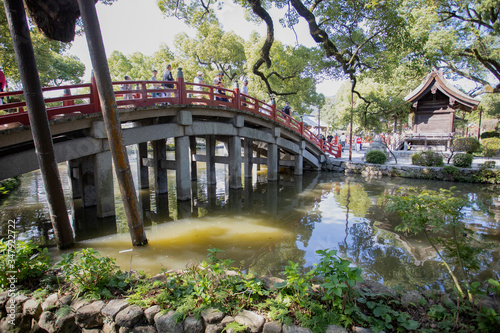 Photography Fukuoka-Japan-0001Oct092019 Footbridge in temple area.