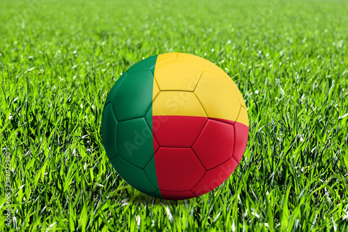Benin Flag on Soccer Ball