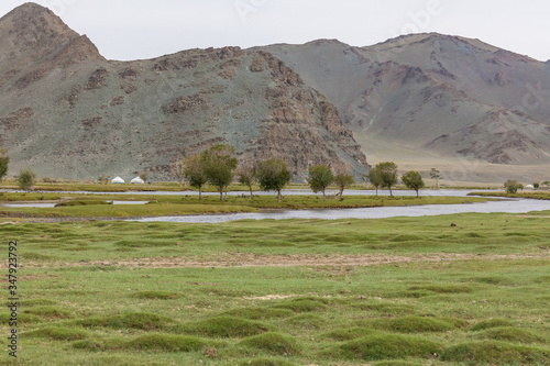 Mongolia landscape. Altai Tavan Bogd National Park in Bayar-Ulgii photo