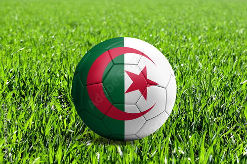 Algeria Flag on Soccer Ball