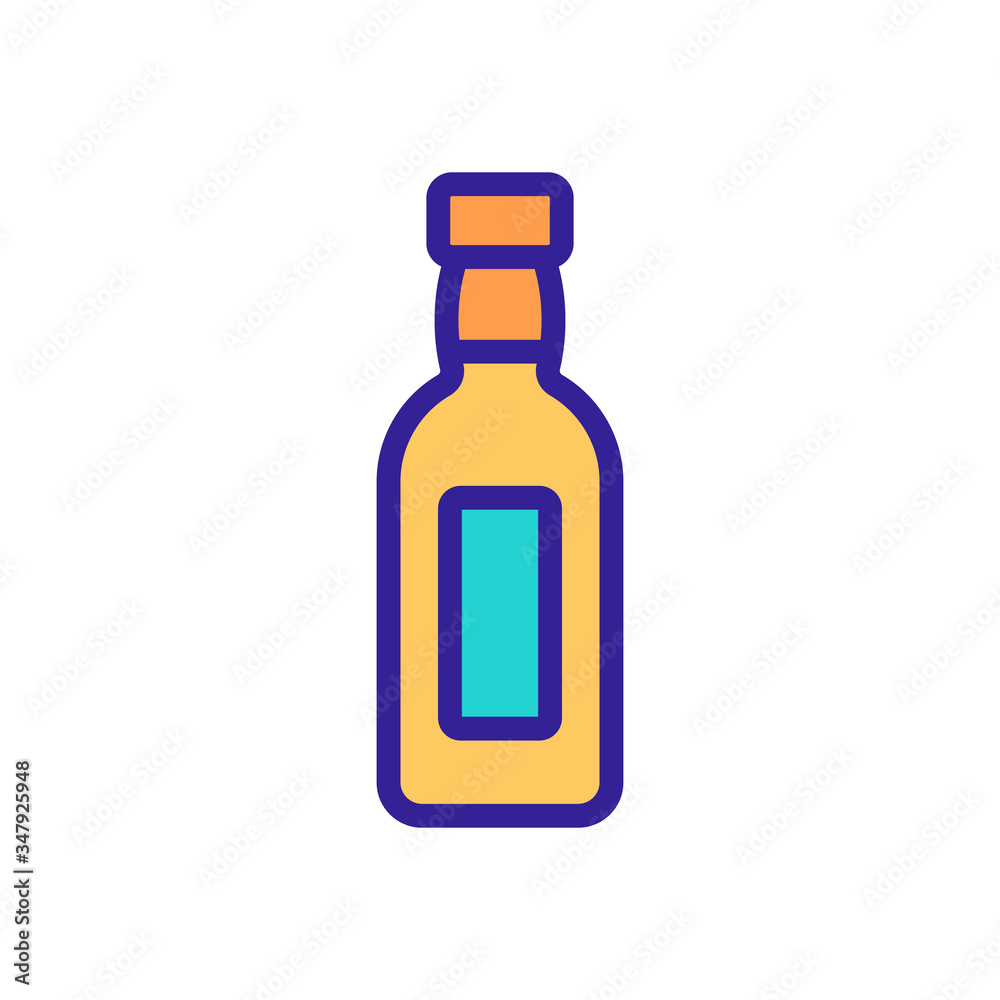 glass bottle of oil icon vector. glass bottle of oil sign. color symbol illustration glass bottle of oil icon vector. glass bottle of oil sign. color symbol illustration