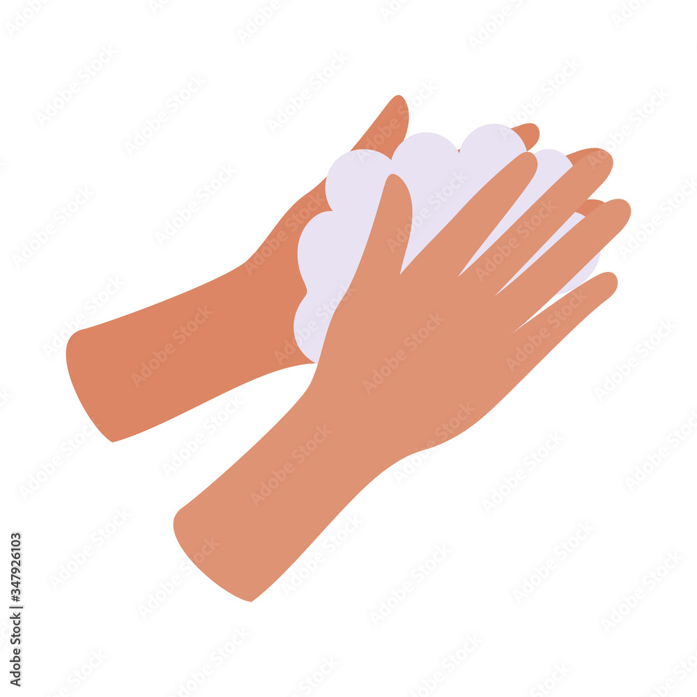 Isolated hands washing vector design Isolated hands washing vector design