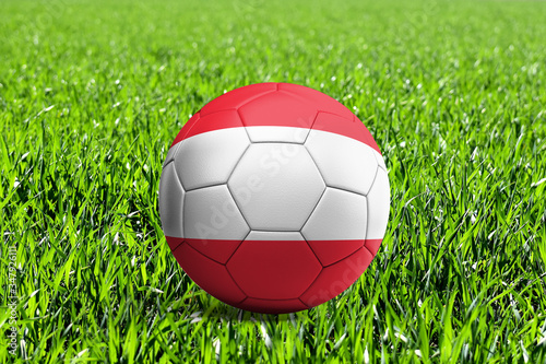 Austria Flag on Soccer Ball