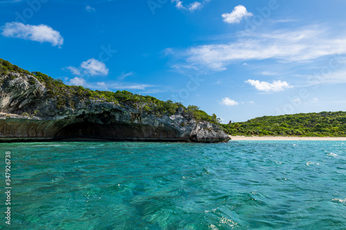 Amazing tropical island in Great Exuma (Bahamas).
