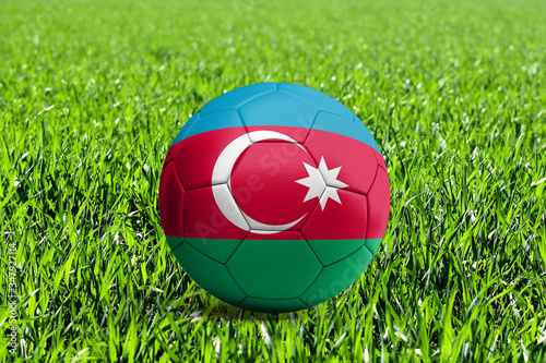 Azerbaijan Flag on Soccer Ball