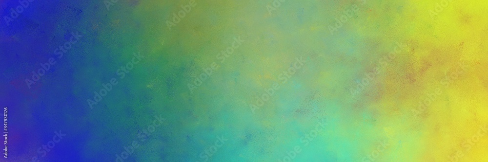 beautiful vintage abstract painted background with cadet blue, dark sea green and dark khaki colors and space for text or image. can be used as horizontal header or banner orientation