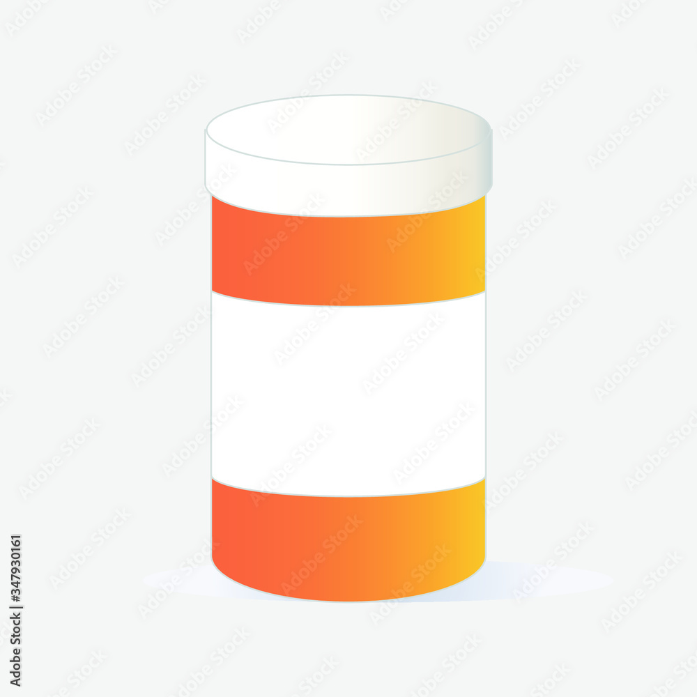 Vector illustration of a medical container on a white background Vector illustration of a medical container on a white background
