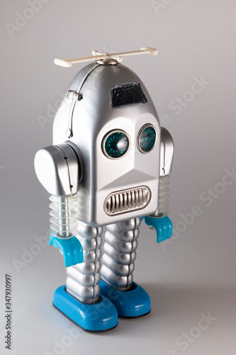 Vintage tin robot toy