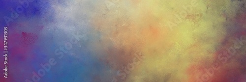 beautiful vintage abstract painted background with gray gray, dark slate blue and burly wood colors and space for text or image. can be used as horizontal background graphic © Eigens