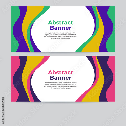 Corporate Abstract Banner template for social media, web sites.