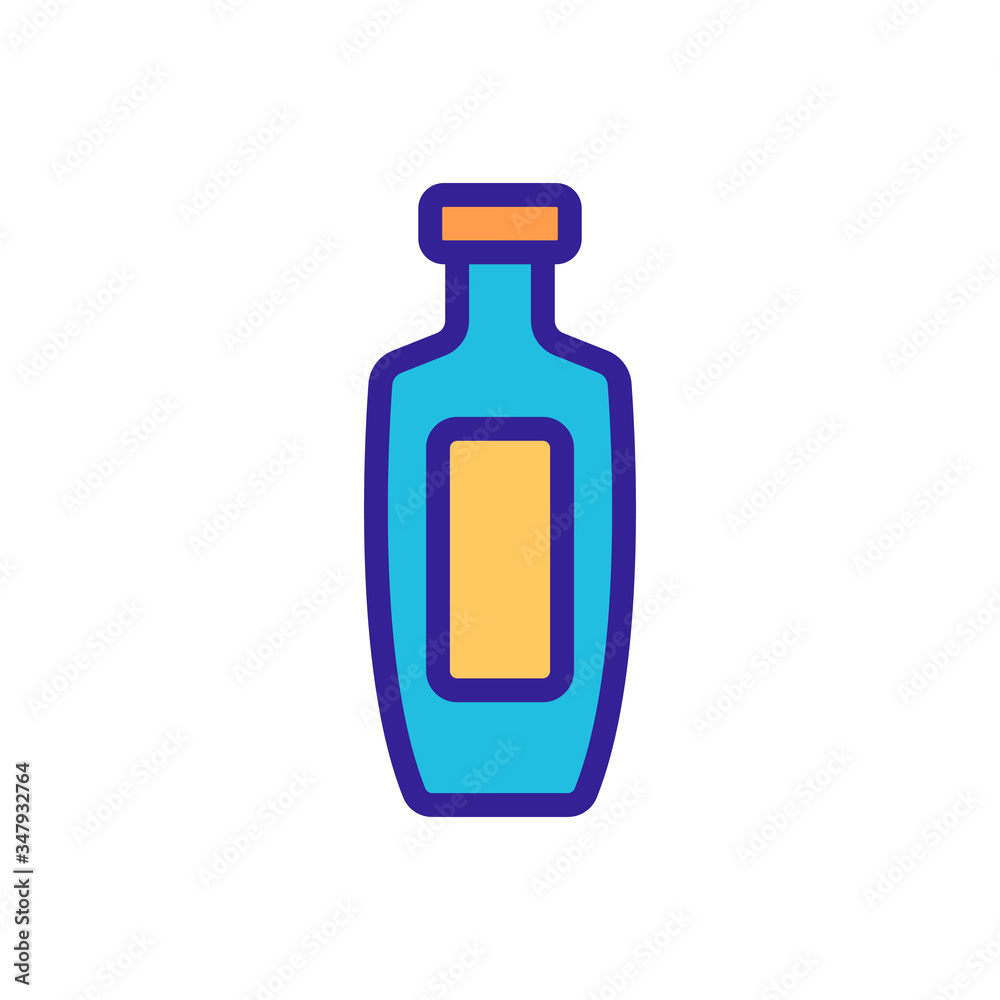 bottle of sunflower oil icon vector. bottle of sunflower oil sign. color symbol illustration