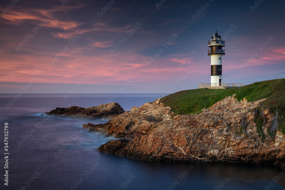 Lighthouse on the coast of Ribadeo, Galicia, Spain Lighthouse on the coast of Ribadeo, Galicia, Spain
