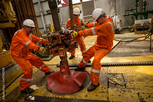 STAVANGER NORWAY OIL RIG WORKERS photo