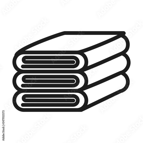 Bath Towels Pile icon, line style