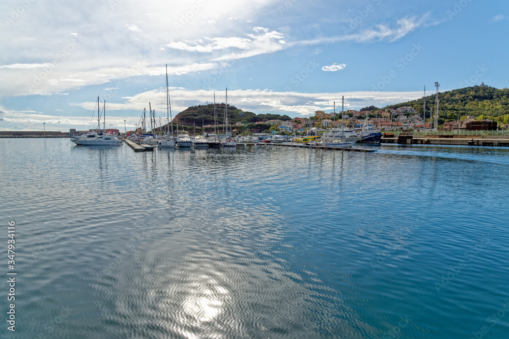 Fototapeta premium Arbatax harbour - East coast of Sardinia - Italy