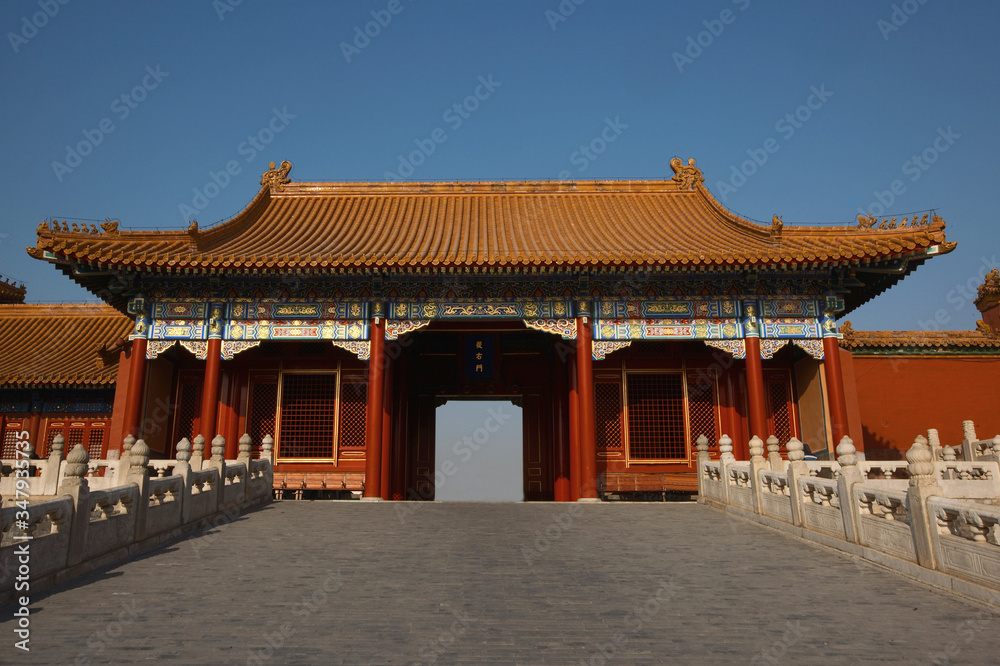 Gate inside the ancient forbidden city Gate inside the ancient forbidden city