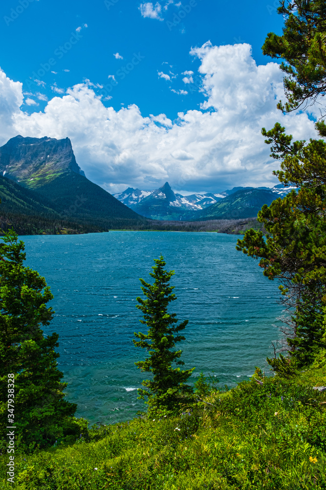 0000284_Beautiful view of St. Mary Lake along the Sun Point Nature Trail, Glacier National Park - Montana_2508