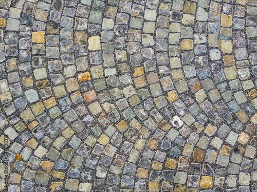 texture of cobblestones road background