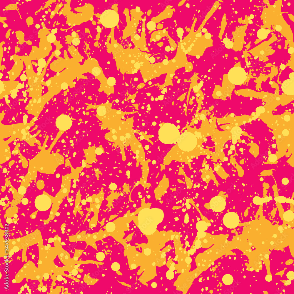 Funky abstract color paint splashes seamless pattern Funky abstract color paint splashes seamless pattern